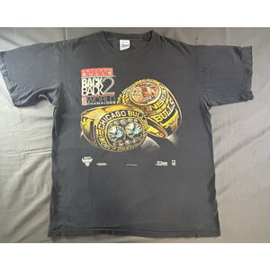 Vintage 1991 Chicago Bulls Back to Back NBA Champions T-Shirt Men’s Size Large